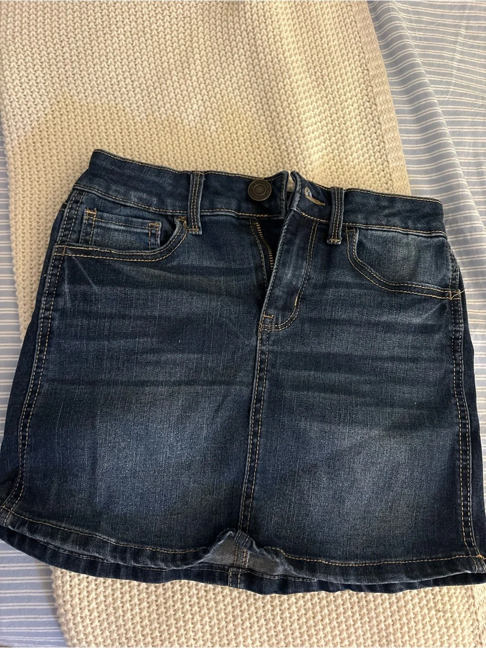 SO Dark Blue Denim Mini Skirt
